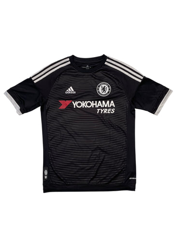 Black sports jersey with Adidas and Yokohama Tyres logos on a white background