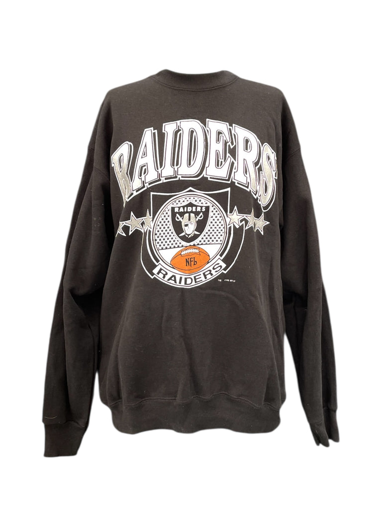 Black sweatshirt with 'RAIDERS' logo on a white background