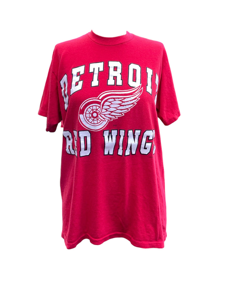 Red Detroit Red Wings t-shirt on a white background