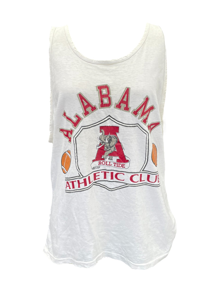 White tank top with Alabama Athletic Club logo on a white background
