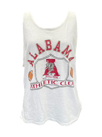 White tank top with Alabama Athletic Club logo on a white background