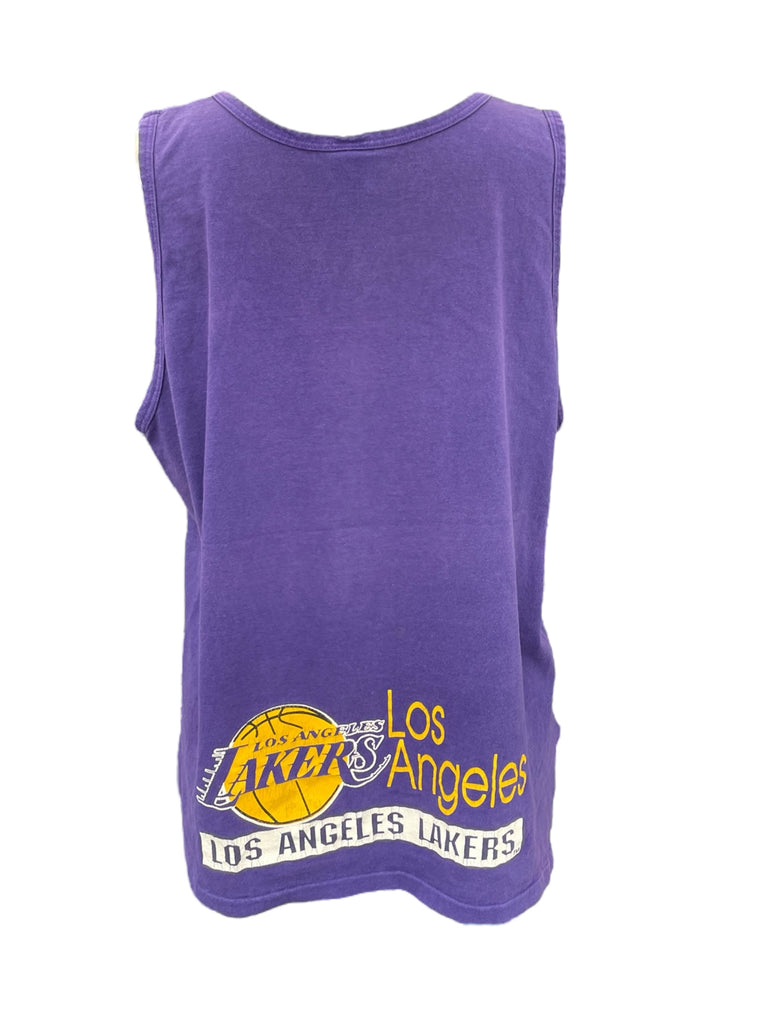 Purple tank top with Los Angeles Lakers logo on a white background