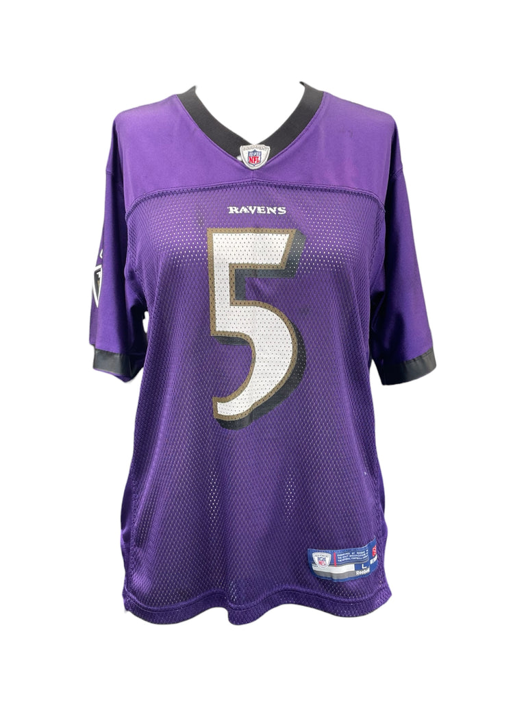 Purple Ravens jersey with number 5 on a white background