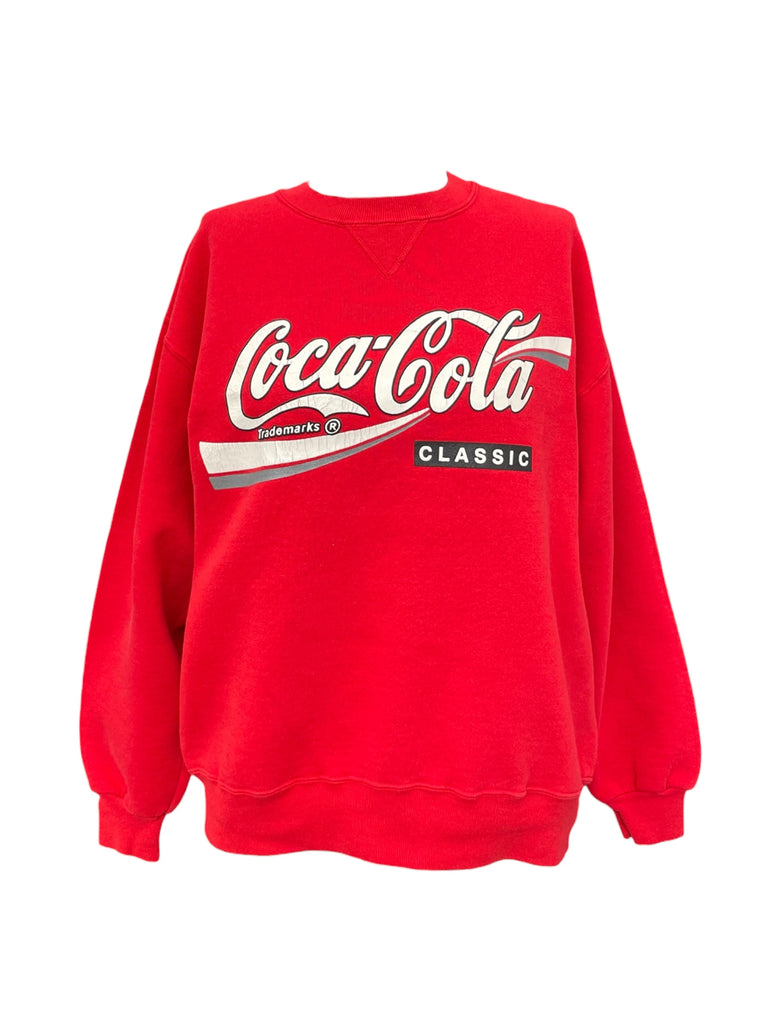 Red Coca-Cola sweatshirt on a white background