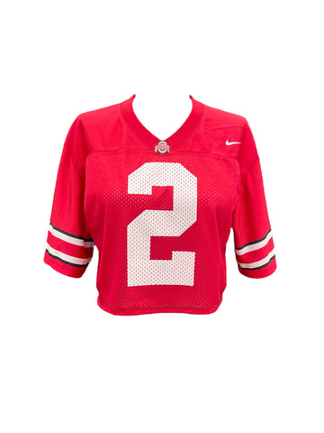 Red sports jersey with number 2 on a white background