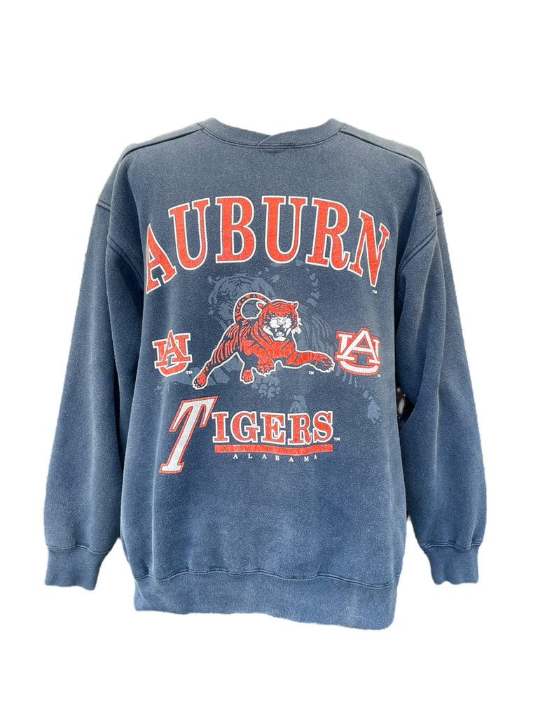 Blue sweatshirt with Auburn Tigers logo on a white background