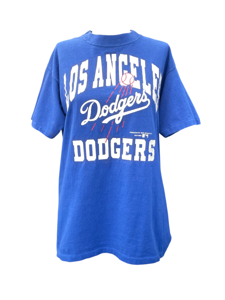 Blue Los Angeles Dodgers t-shirt on a white background