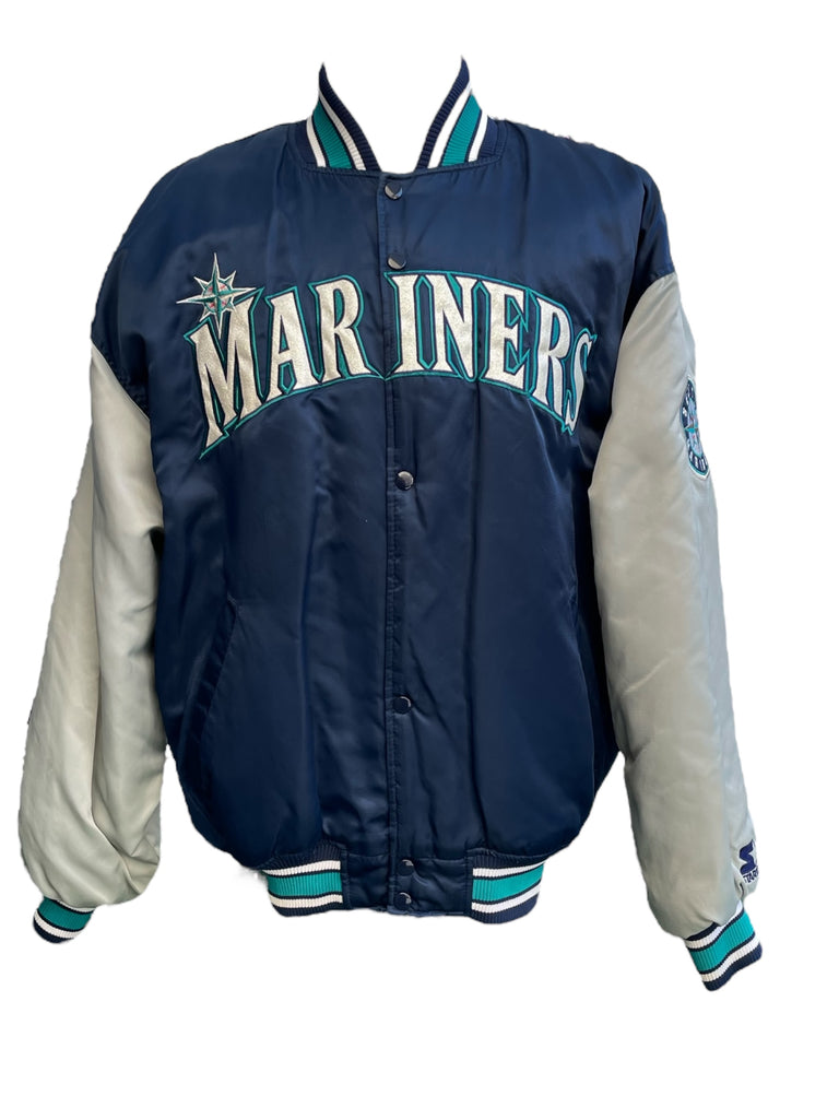Navy and beige jacket with 'Mariners' branding on a white background